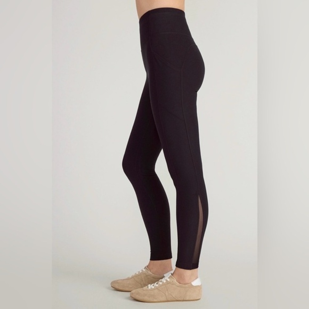 Mondetta Active Mesh Panel Leggings Yoga Pants Black NWT